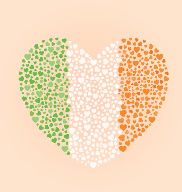 Irish Flag Heart clipart