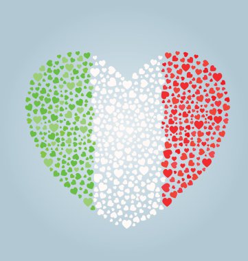 İtalyan bayrağı kalp