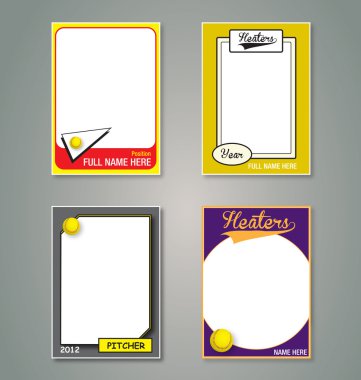Softball Trading Card Picture Frames clipart