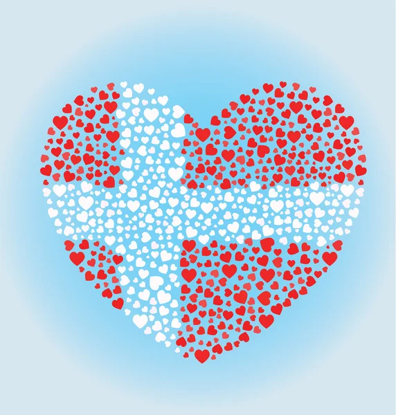 丹麦心脏标志 — 图库矢量图片