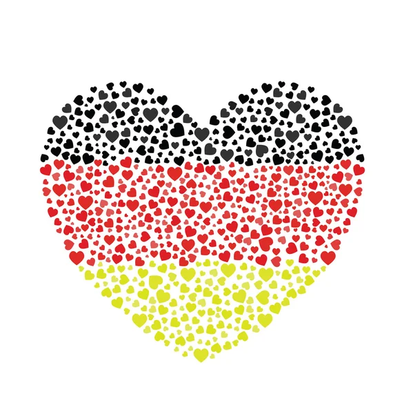 Stock vector German Flag Heart