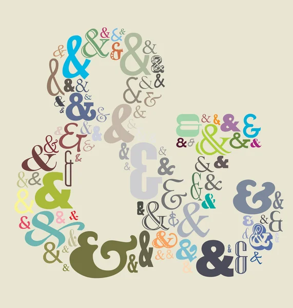 Ampersand gevuld met ampersand — Stockvector