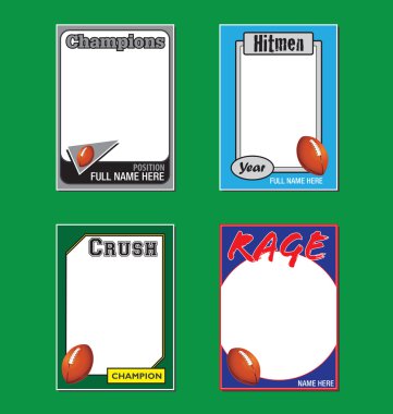 Football Trading Card Picture Frames clipart