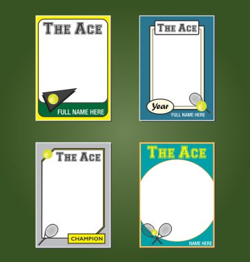Tenis ticaret kartı resim çerçeveleri