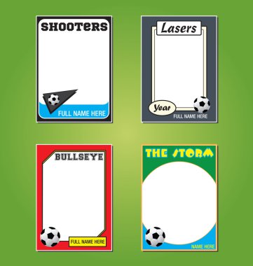 futbol futbol ticaret kartı resim çerçeveleri