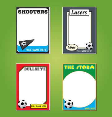 Soccer Futbol Trading Card Picture Frames clipart