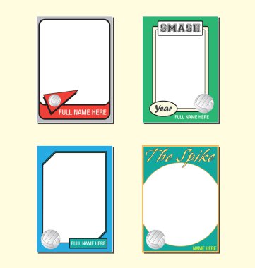 Volleyball Trading Card Picture Frames clipart