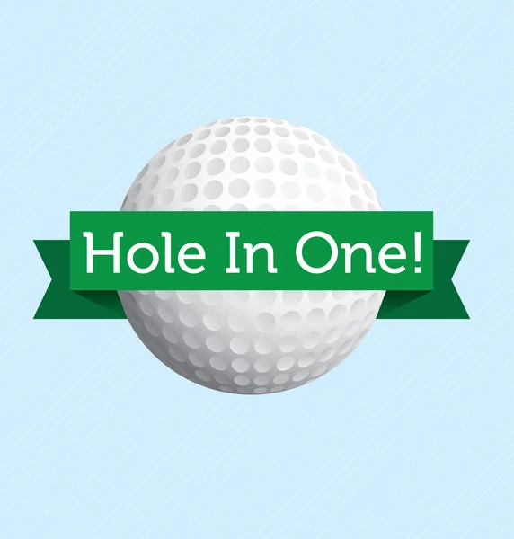Hole in One Golf Vector — Stock Vector