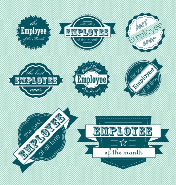 Employee of the Month Label Vectors clipart