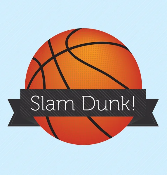 stock vector Vector Basketball with Slam Dunk Banner