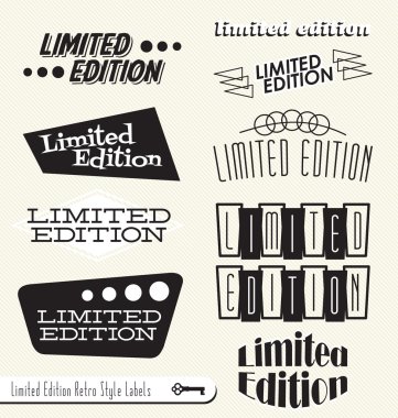 Vector Set: Limited Edition Signs Banners Labels clipart