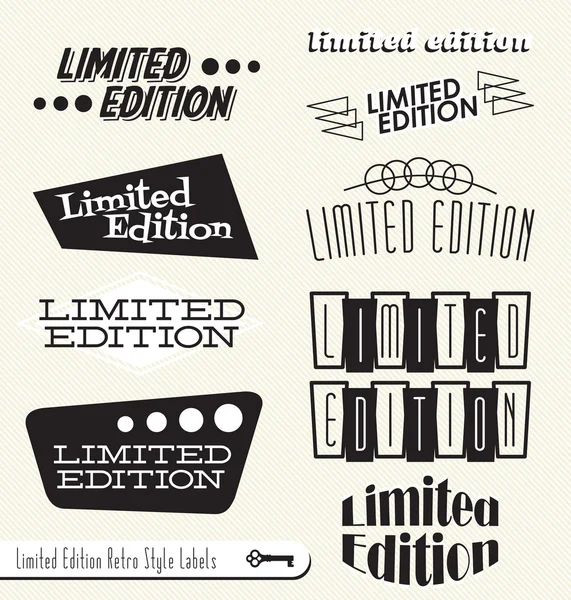 Vector Set: Limited Edition Signs Banners Labels — Stock Vector