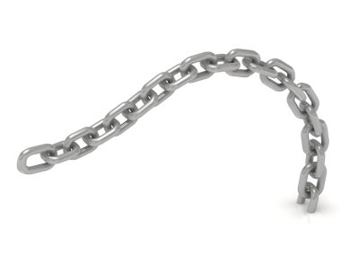 3d illustration of steel chain clipart