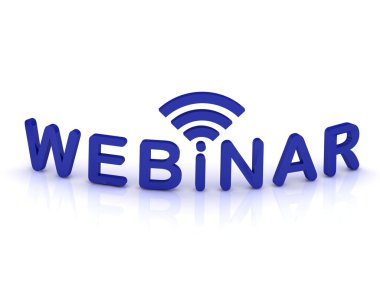 Webinar sign with the antenna clipart