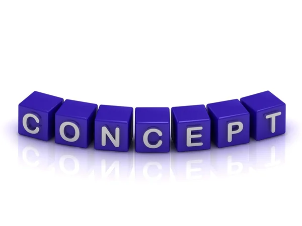 Concept text on blue cubes — Stock Photo, Image