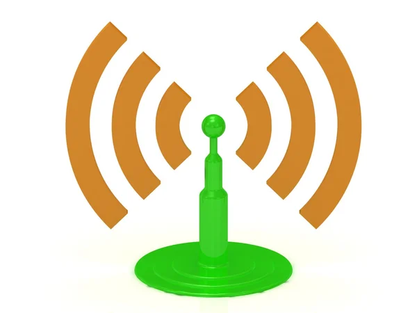 無線のロゴは、3 d のレンダリング — ストック写真