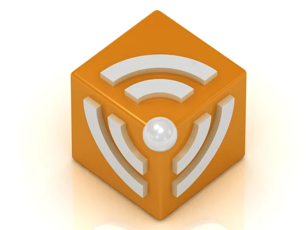 RSS symbool kubus en pearl — Stockfoto