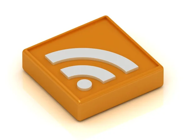 Σύμβολο RSS πορτοκαλί — Φωτογραφία Αρχείου