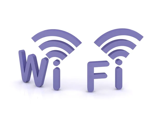 Wi-fi, 3d εικόνα — Φωτογραφία Αρχείου
