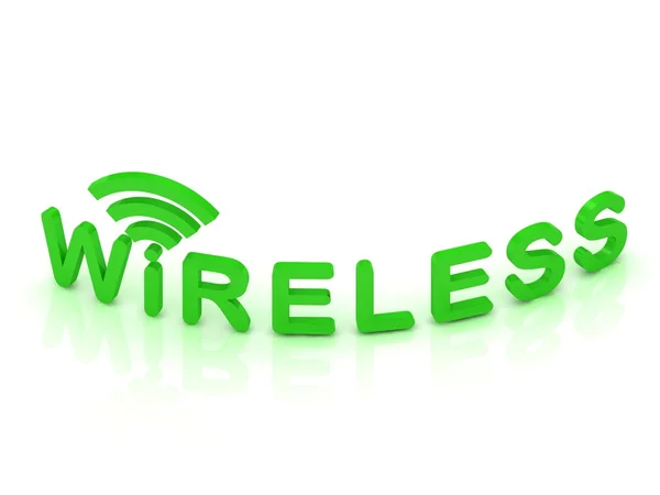 Logo wireless, rendering 3D — Foto Stock