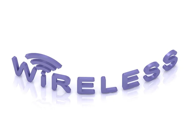 Logo wireless, rendering 3D — Foto Stock