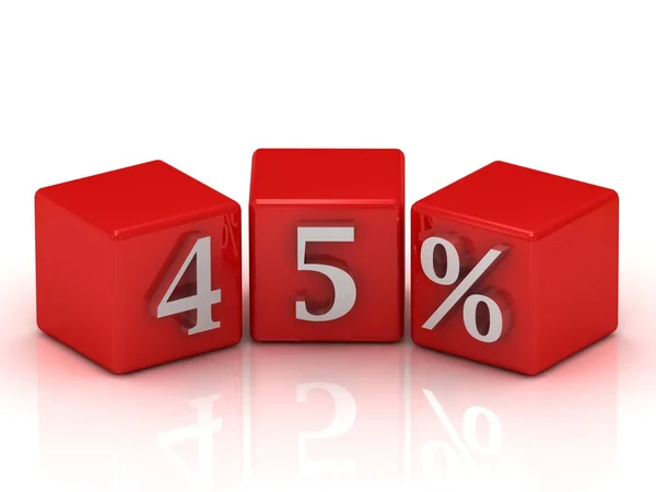 45 procent korting — Stockfoto