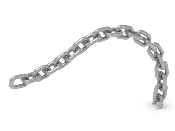 3d illustration of steel chain — Stock Photo, Image