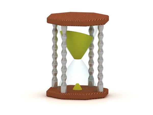 Ampulheta, relógio de areia ilustração 3d — Fotografia de Stock