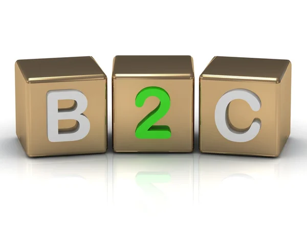 3d render negócios B2C para o consumidor — Fotografia de Stock