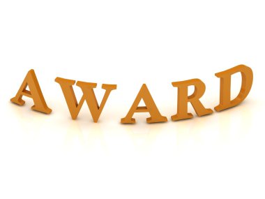 AWARD sign with orange letters clipart