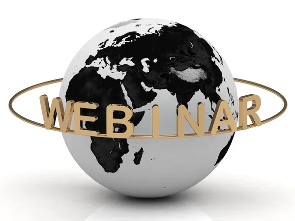 Gold Webinar and ring — Stock Photo, Image