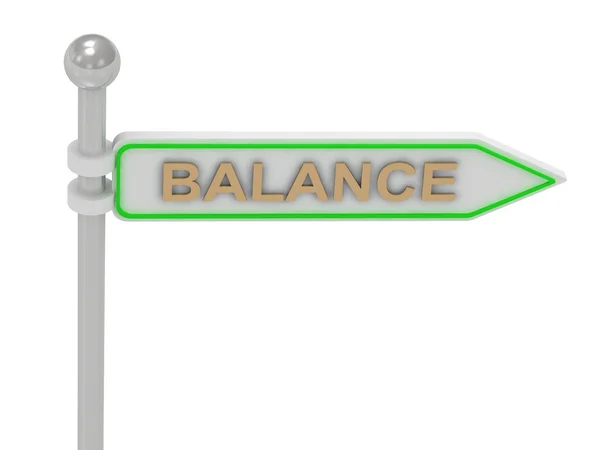 3D-rendering av tecken med guld "balans" — Stockfoto