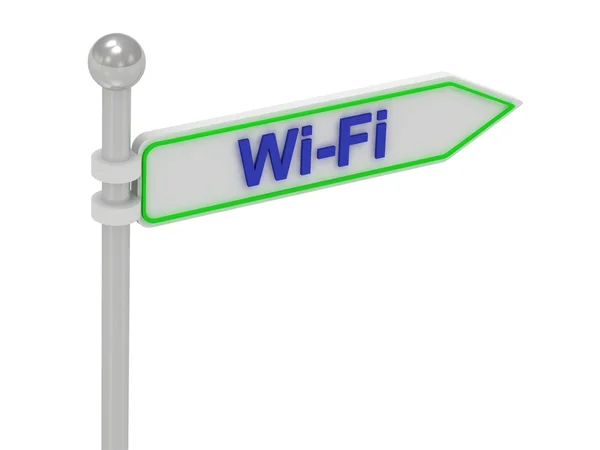 3d 渲染的标志与"wi-fi" — 图库照片