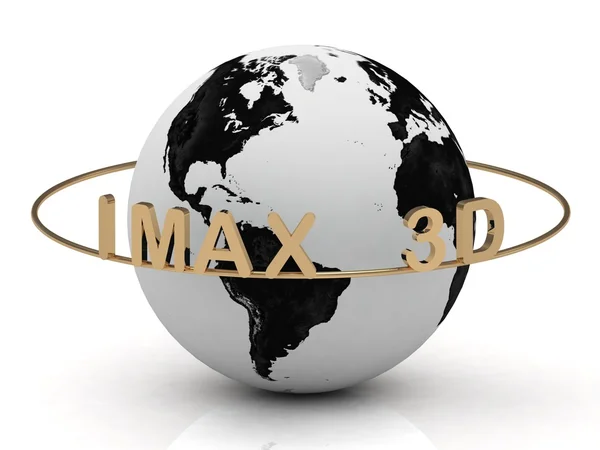 Gold IMAX 3D and gold ring — Stock Photo, Image