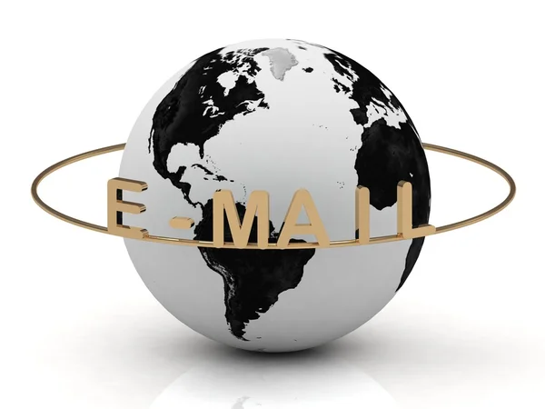 Напис E-MAIL золотими літерами — стокове фото