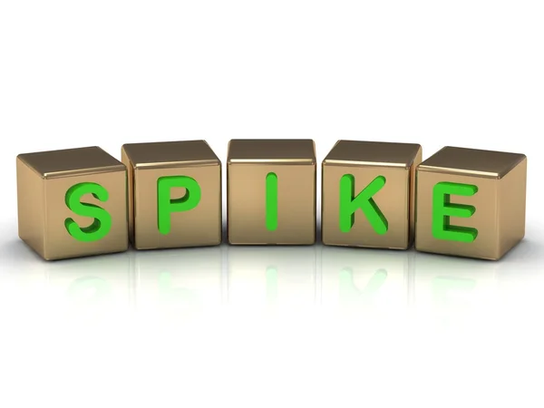 Spike on the gold cubes — Stock Photo, Image