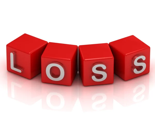 Loss on the red cubes — Stock Photo, Image