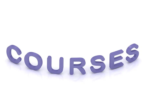 Courses signal sign with letters — Stock Photo, Image