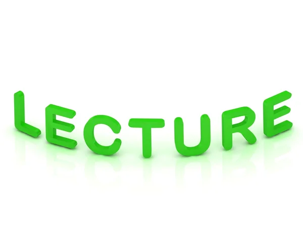 Lecture signal sign with green letters — Stock Photo, Image