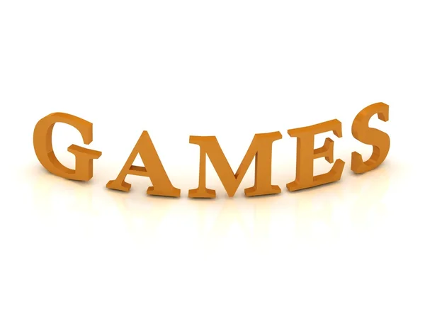 GAMES sinal com letras laranja — Fotografia de Stock