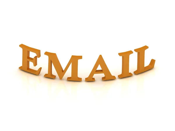 E-Mail-Zeichen mit orangen Buchstaben — Stockfoto