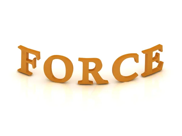 Знак FORCE с оранжевыми буквами — стоковое фото