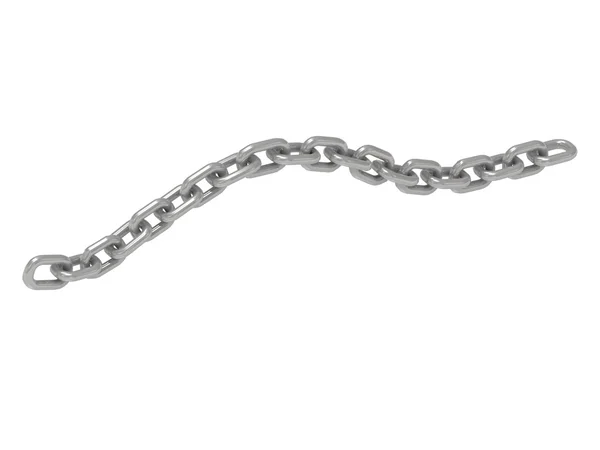 Кривая стальная цепь — стоковое фото