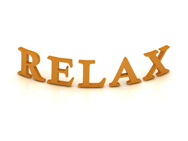 RELAX sign with orange letters — Stock Photo, Image