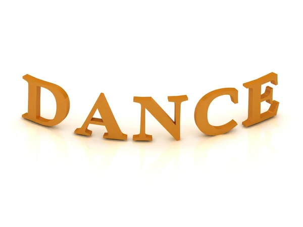 Tanzschild mit orangen Buchstaben — Stockfoto