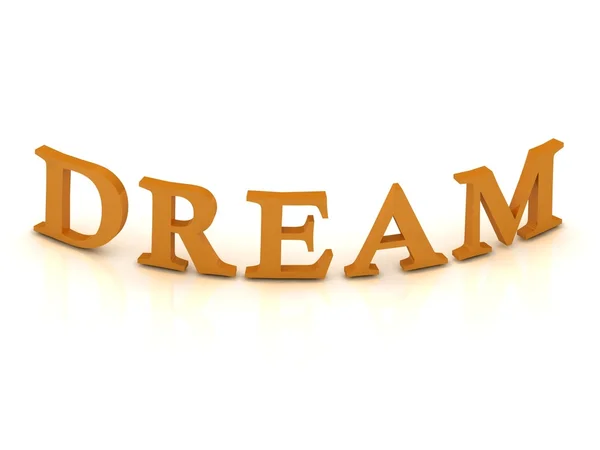 DREAM sign with orange letters — Stock Photo, Image