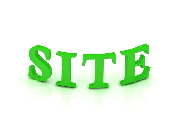 Webů znamení s zelenými písmeny — Stock fotografie