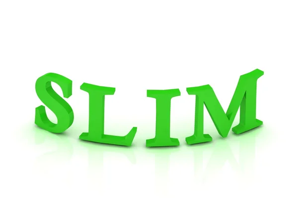 SLIM sinal com letras verdes — Fotografia de Stock
