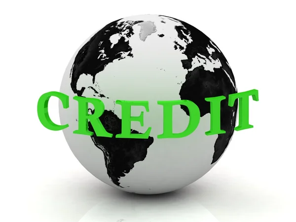 Kredi soyutlama yazıt dünya çapında — Stok fotoğraf