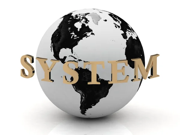Systeem abstractie inscriptie rond de aarde — Stockfoto